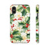 Christmas Holly on a Golden Background - Impact Resistant Phone Case iPhone X Glossy